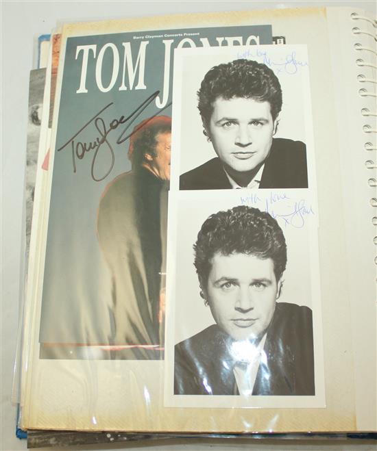 Five autograph albums and two albums of signed photos of 1980s-90s pop stars and celebrities